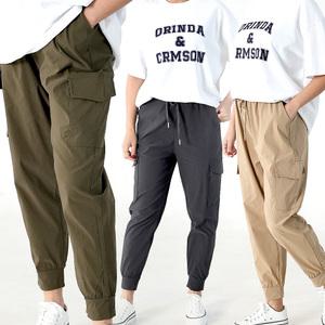 여성 스판 인견 조거팬츠 카고 밴딩 빅사이즈 쿨링원단 여름긴바지