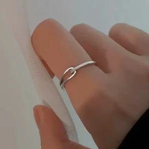 925 스텔링 실버 루퍼트 매듭 은반지 