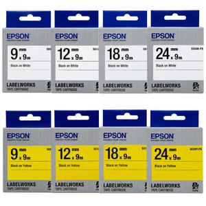 엡손 정품 라벨테이프 9mm 12mm 18mm 24mm 라벨지 카트리지 네임스티커