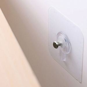 2P 붙이는 무타공액자걸이 투명부착판 못질없는후크 무타공시계걸이