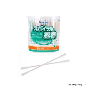 나선형 면봉 200입x4개 귀 코 유아 귀파기