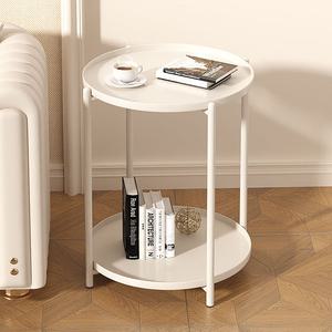 미누 2단 원형 철제 거실 소파 침대 사이드 테이블 협탁