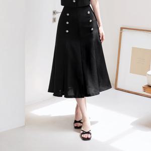 [시크라인] (~XXL까지) 르메네 핀턱 플리츠 셋업 스커트 여름 롱스커트 미디 하객룩 오피스룩 격식룩 출근룩 데이트룩