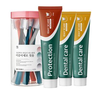 살림백서 하루세번 프로텍션 치약 250g 4개입 대용량 충치 예방 불소