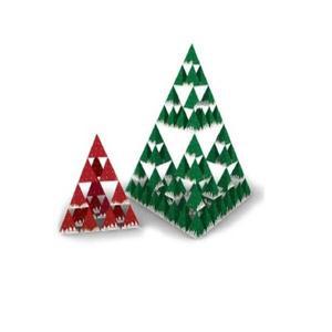 수학6 크리스마스 에디션 시어핀스키 삼각형 전개도 (80매) 시어핀스키만들기 시에르핀스키 학교용 체험