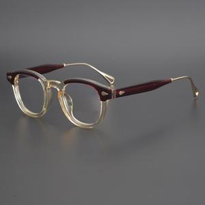 일본식 수제 두꺼운 뿔테 티타늄 안경테 빈티지 웰링턴 프레임