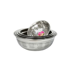 식당 주방 큰스텐채반 물빠짐바구니 스테인리스스틸 넓은대형채반 식재료세척바구니 11호