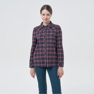 직영_체크 포인트 심플 블라우스_OHCWBL101