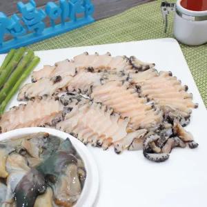 청정 완도 활전복 즉석손질 슬라이스 전복회 전복회 500g(원물13미1kg)+초장