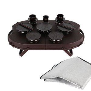 [더담고]국산 휴대용 제기 돗자리 세트 14종 ( 전통 명절 성묘 제사용픔 간편 제수용품 공예 )