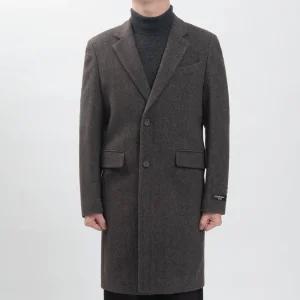 [레노마 옴므]레노마 울캐시혼방 2버튼 스탠다드핏 코트 브라운헤링본 RMLPBH59A