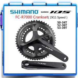 SHIMANO 105 HOLLOWTECH II FC-R7000 로드 바이크 크랭크셋 R7000 프론트 체인휠 2x11 스피드 50-34T 52-36