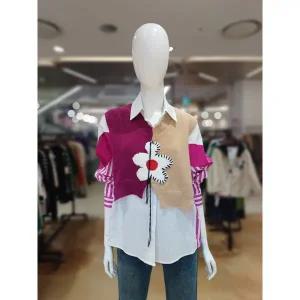 [르니앤맥코이] 르니앤맥코이 니트 레이어드 셔츠 블라우스ML11BL501 [P003380956]