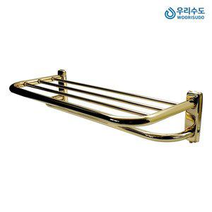[우리수도] 국산 골드 2단 수건선반 수건걸이 타올걸이