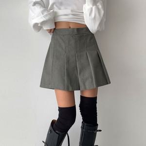 여자 미니데님스커트 플리츠 테니스 큐롯 치마바지