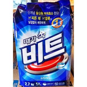 세탁 세제 비트 2.7k 리필용/가루비누/드럼세탁세제/드럼용세제/세탁세제드럼용/비트세탁세제/분말세제/세