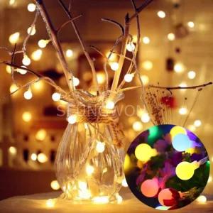 (AA건전지용 웜색LWA6M) LED 앵두전구 가랜드 파티용