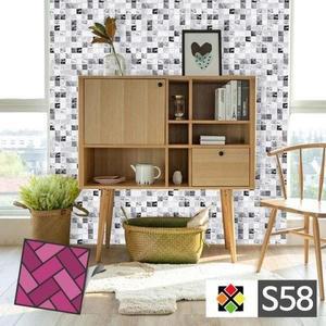 시트지타일 스티커타일 회색바둑판 DIY 벽지 S58