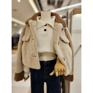 [레코브](김해점)카라 배색무스탕(LC61DYMT503X)