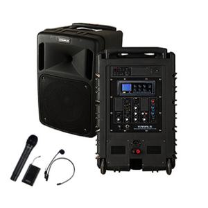 KANALS 대출력 이동식앰프 블루투스 스피커 핸드 무선마이크 포함 충전식  USB 재생 강의용 휴대용앰프 300W 학교 행사용 야외용 버스킹 강의용