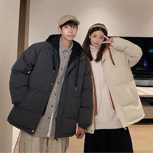 스타일아유 가짜 두 벌 후드 웰론 패딩 점퍼 남녀공용 겨울 루즈핏 캐주얼 도톰 보온 커플 코트 PD0201