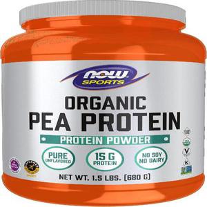 NOW Foods Sports Nutrition 완두콩 단백질 15g 무맛 분말 1.5파운드