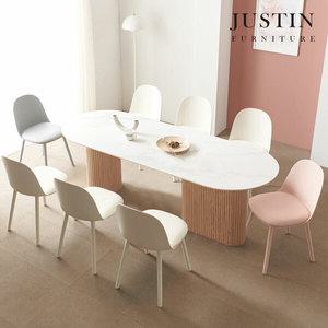 [저스틴퍼니처]셀럽 8인 템바보드 통 세라믹 식탁