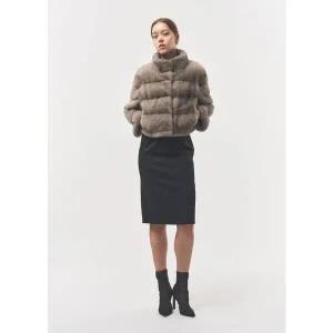 [진도모피](강남점)밍크 크롭 자켓 (CFJ009)