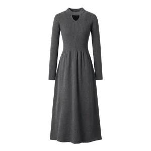 [미니멈][미니멈 에브리데이]트임 골지 플레어 니트 원피스 (EA4OW011D)