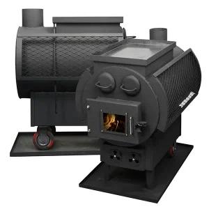 신일금속 누임화목난로 SL-130C 요리판 고구마 망부착 특대형 장작 캠핑 야외