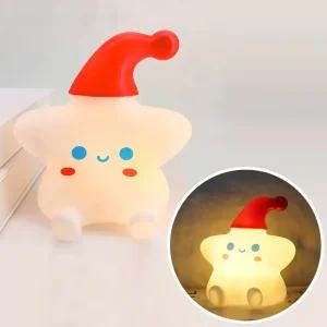 모자 쓴 별 무드등 LED 수유등 수면등 휴대용 인테리어 감성 캠핑