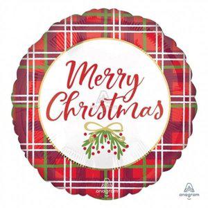 크리스마스은박풍선(45cm)크리스마스플래드 크리스마스풍선
