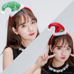 루돌프머리띠(스팡클고깔) 크리스마스머리띠 단체선물