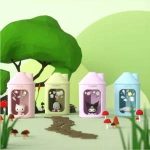 산리오 해피홈 원터치 가습기 /귀여운 더블 미스트 무드등 아이방 사무실 학원