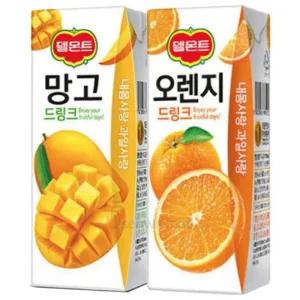 델몬트 드링크 190ml 망고x24팩+오렌지 24팩