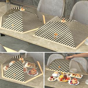 밥상보 밥상덮개 원형 사각 식탁보 덮개 육각 원터치 테이블 반찬 메쉬 푸드커버 날파리방지 우산형 걸이형 식사