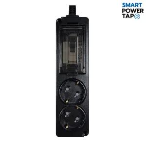 스마트파워탭 블랙 고용량 4000W 배선차단 2구 멀티탭 과부하차단