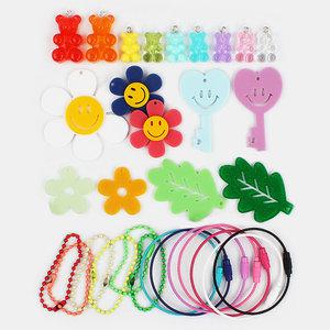 하리보 아크릴 성탄절 키링 젤리곰 펜던트 팬던트 곰돌이 목걸이 만들기