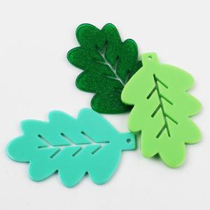 아크릴 펜던트 키링 팬던트 써지컬 열쇠 / 나뭇잎 모양