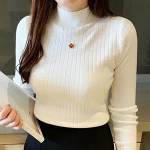 [셀러허브][오노마] ONM 여성 이너티 골지 정장 반목 목폴라 티셔츠 (27758454)