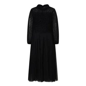 [SI](의정부점)벨벳 패턴 모크넥 튤 원피스 (SSJOOAX25190) (SSJOO25190)