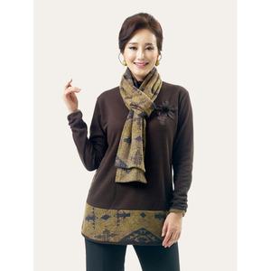 [마담엘레강스] 아나스타샤 기모 블라우스+배색 머플러 K164BL03