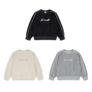 [롯데백화점]탑텐키즈 MKE4TR2201 여아) 테마 윈터캠프 벨로아 파이핑 스웨트셔츠