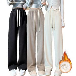 기모팬츠 코듀로이팬츠 체형커버 슬림핏 와이드 밴딩 겨울바지 융털 방한 기모바지 KK879 와이드