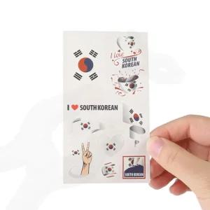 태극기 타투 스티커 방수 축제 이벤트 페이스 데코 일회용