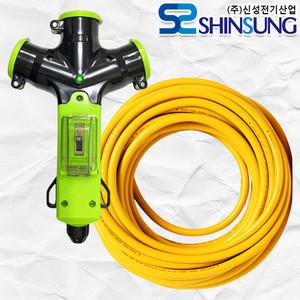신성 2.5SQ 3C 전기 연장선 콘센트 전기선 리드선 작업선 고용량연장선 20m 30m 50m 70m 100m