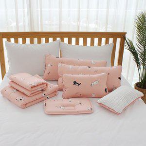 [라인하우스] 유아 푹신푹신 핑크캣 매트 베개 세트