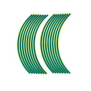 바퀴 휠라인 유광스티커 초록