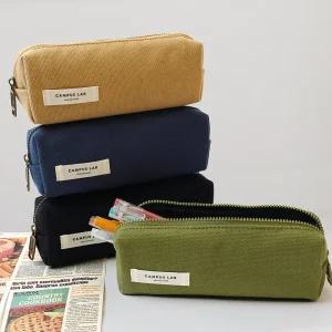 포포팬시 캠퍼스 랩 대용량 필통 패브릭 지퍼 고급 봉제 고등학생 중학생 초등학생 필통