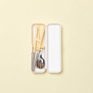 [에디슨]2단계 스텐 젓가락 스푼포크 케이스 세트